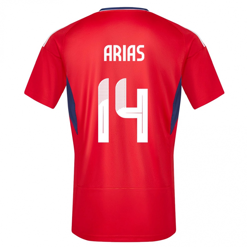 Women Football Costa Rica Timothy Arias #14 Red Home Jersey 24-26 T-Shirt Canada