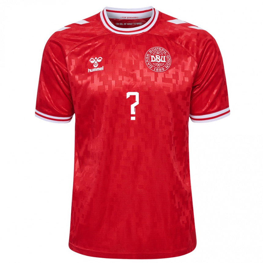 Women Football Denmark Your Name #0 Red Home Jersey 24-26 T-Shirt Canada