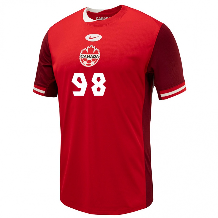 Women Football Canada Olivia Smith #98 Red Home Jersey 24-26 T-Shirt Canada