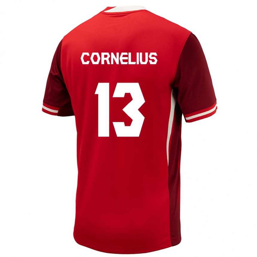 Women Football Canada Derek Cornelius #13 Red Home Jersey 24-26 T-Shirt Canada