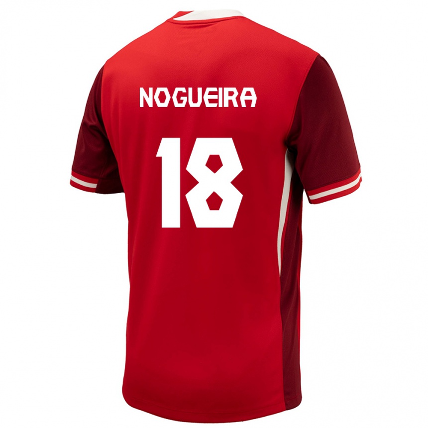 Women Football Canada Matthew Nogueira #18 Red Home Jersey 24-26 T-Shirt Canada