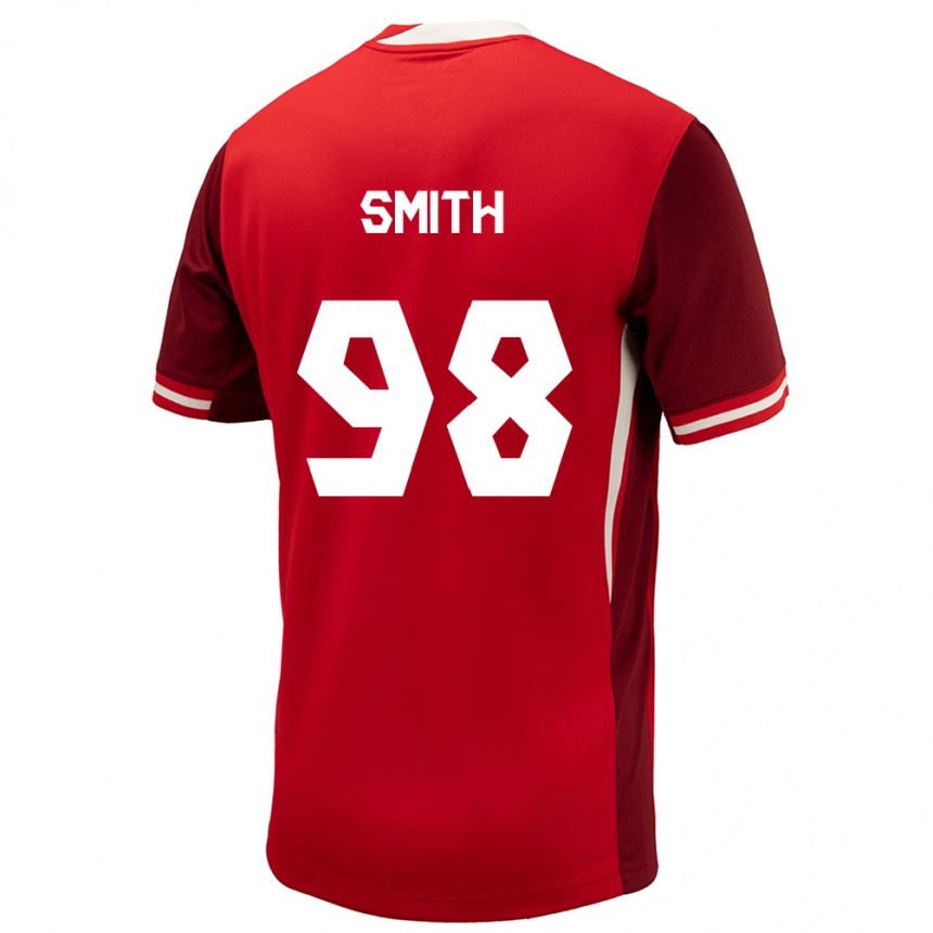 Women Football Canada Olivia Smith #98 Red Home Jersey 24-26 T-Shirt Canada