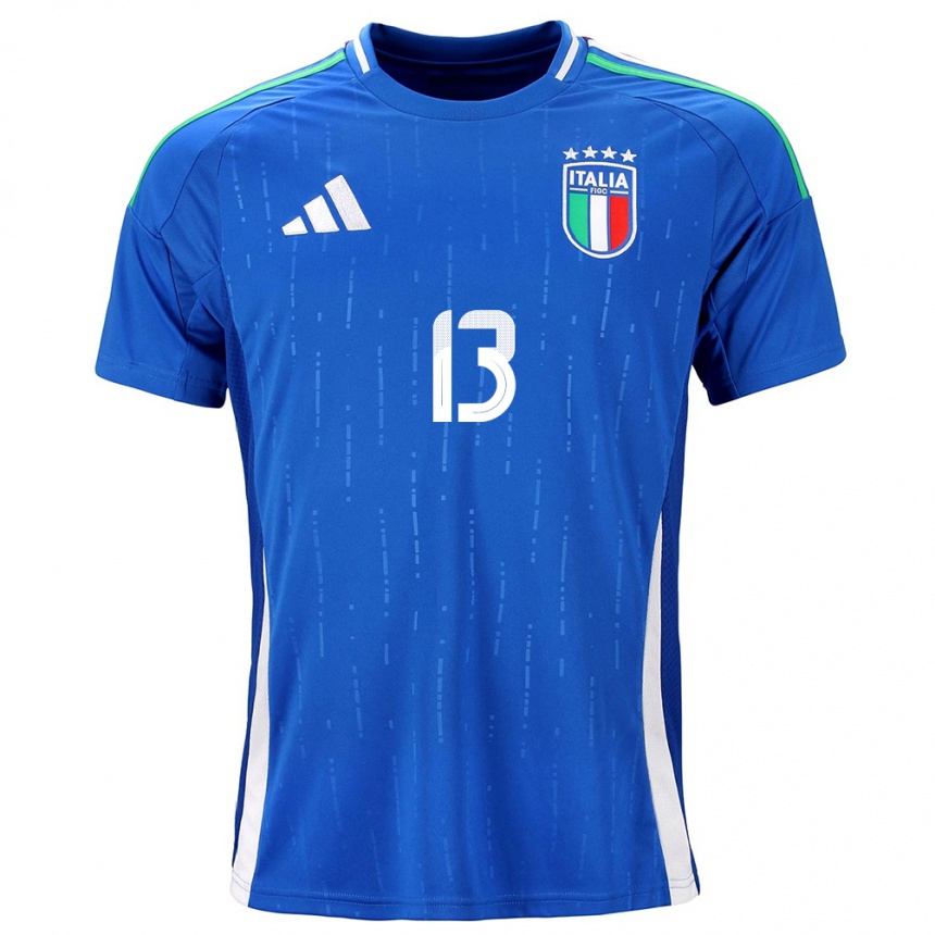 Women Football Italy Samuele Tavanti #13 Blue Home Jersey 24-26 T-Shirt Canada