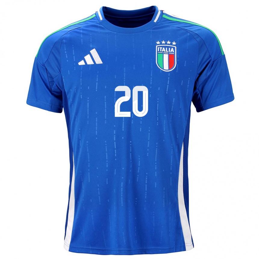 Women Football Italy Giada Greggi #20 Blue Home Jersey 24-26 T-Shirt Canada