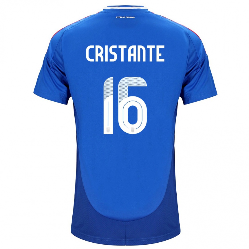 Women Football Italy Bryan Cristante #16 Blue Home Jersey 24-26 T-Shirt Canada