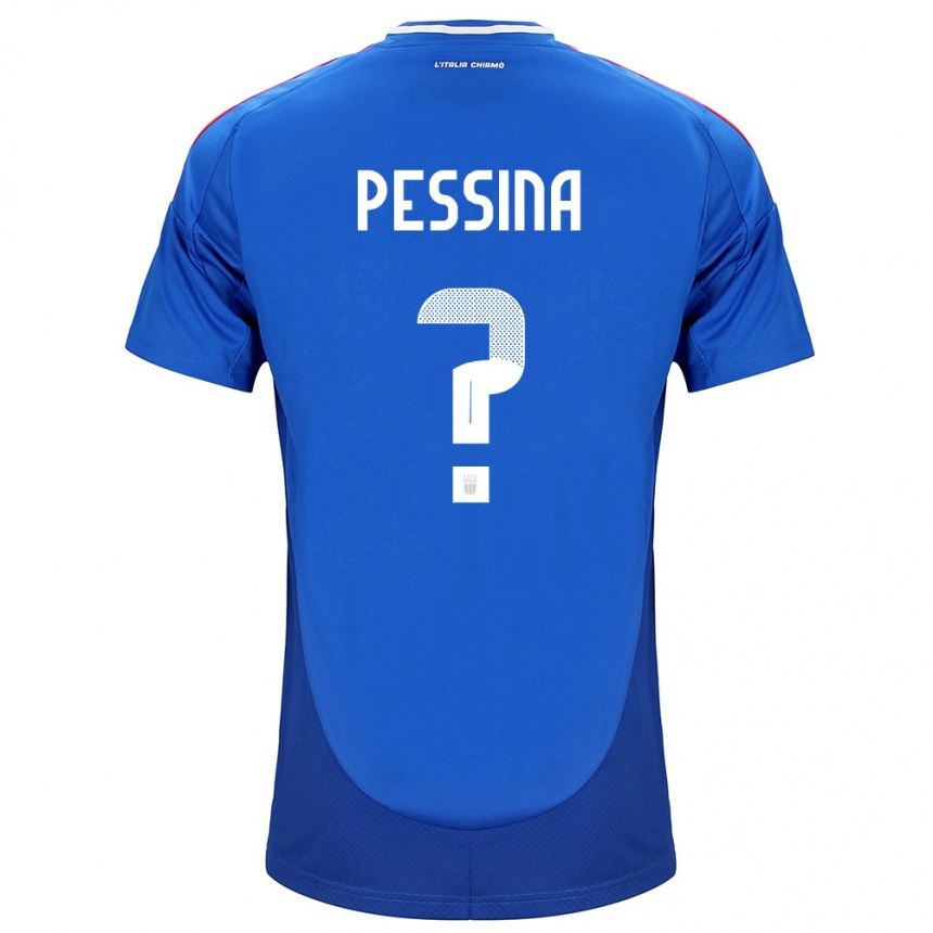 Women Football Italy Massimo Pessina #0 Blue Home Jersey 24-26 T-Shirt Canada