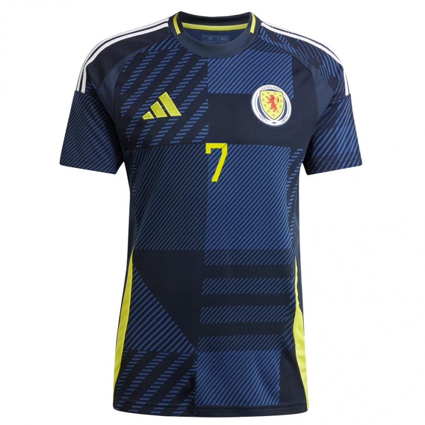 Women Football Scotland Josh Mcdonald #7 Dark Blue Home Jersey 24-26 T-Shirt Canada