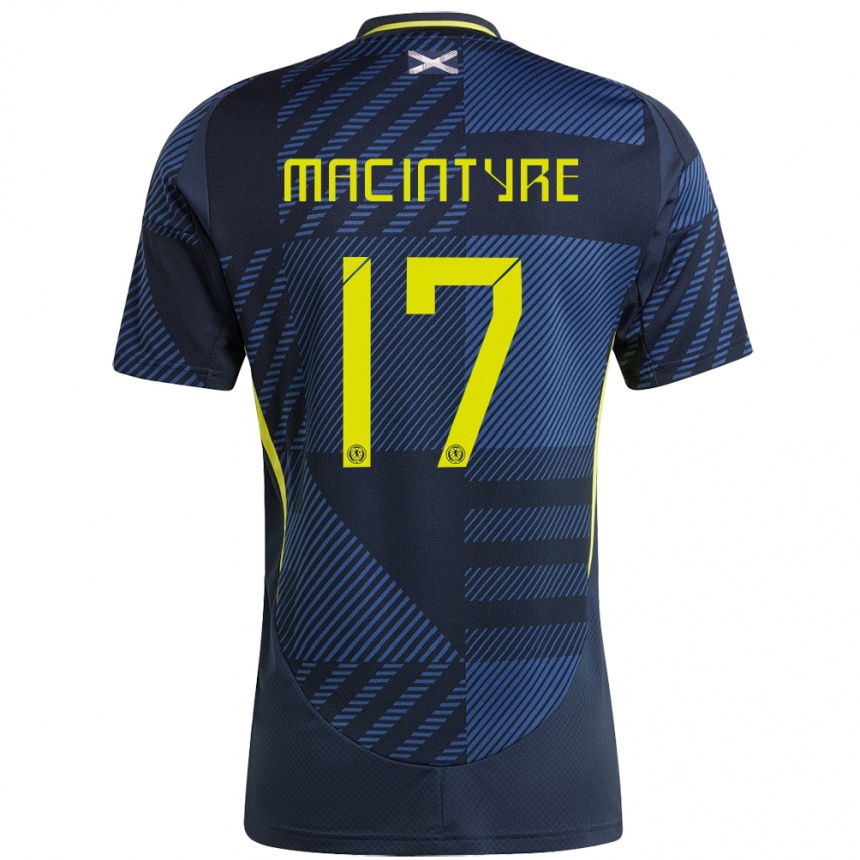 Women Football Scotland Jacob Macintyre #17 Dark Blue Home Jersey 24-26 T-Shirt Canada