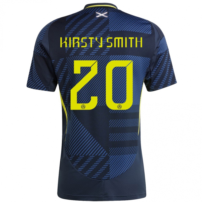 Women Football Scotland Kirsty Smith #20 Dark Blue Home Jersey 24-26 T-Shirt Canada