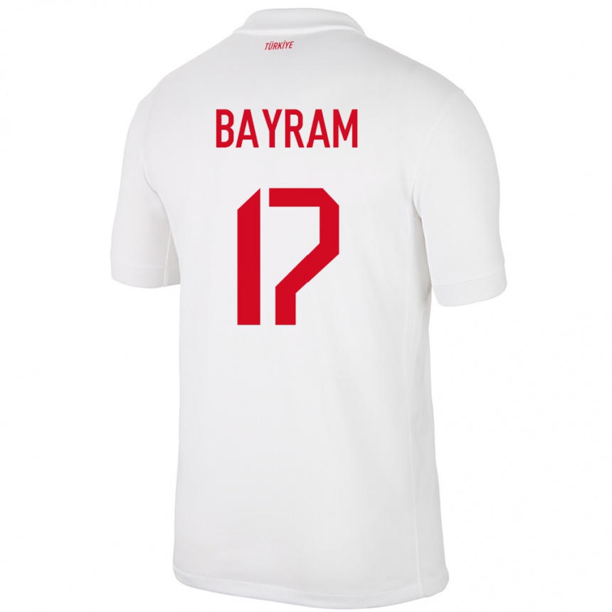 Women Football Turkey Abdurrahman Bayram #17 White Home Jersey 24-26 T-Shirt Canada