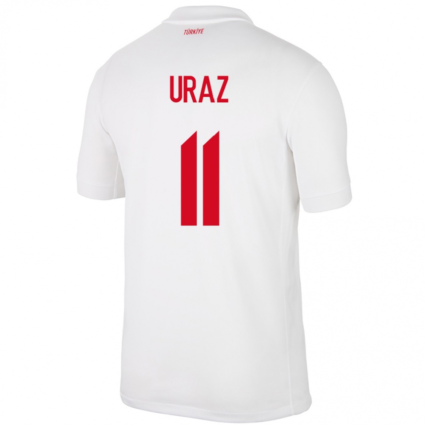 Women Football Turkey Yağmur Uraz #11 White Home Jersey 24-26 T-Shirt Canada