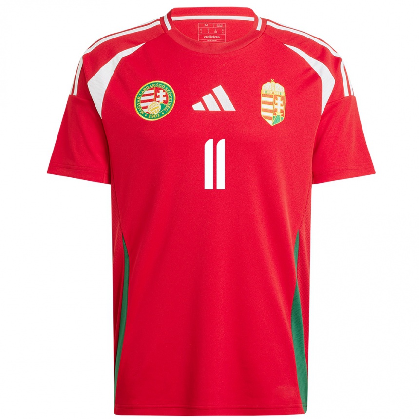 Women Football Hungary Zalán Kerezsi #11 Red Home Jersey 24-26 T-Shirt Canada