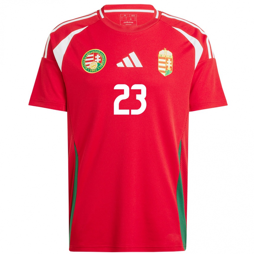 Women Football Hungary Luca Papp #23 Red Home Jersey 24-26 T-Shirt Canada