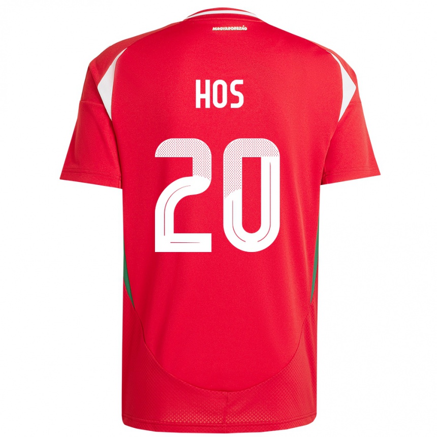 Women Football Hungary Zsombor Hős #20 Red Home Jersey 24-26 T-Shirt Canada