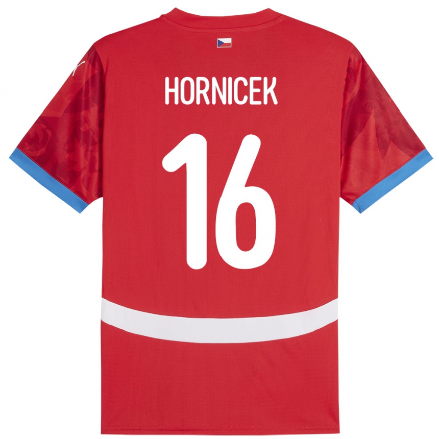 Women Football Czech Republic Lukas Hornicek #16 Red Home Jersey 24-26 T-Shirt Canada