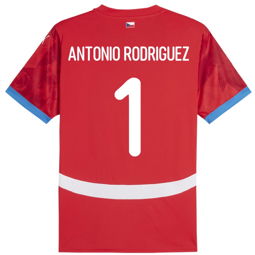 Women Football Czech Republic Pedro Antonio Rodriguez #1 Red Home Jersey 24-26 T-Shirt Canada