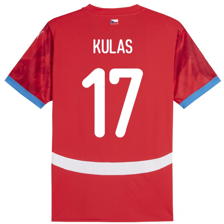 Women Football Czech Republic Martin Kulas #17 Red Home Jersey 24-26 T-Shirt Canada