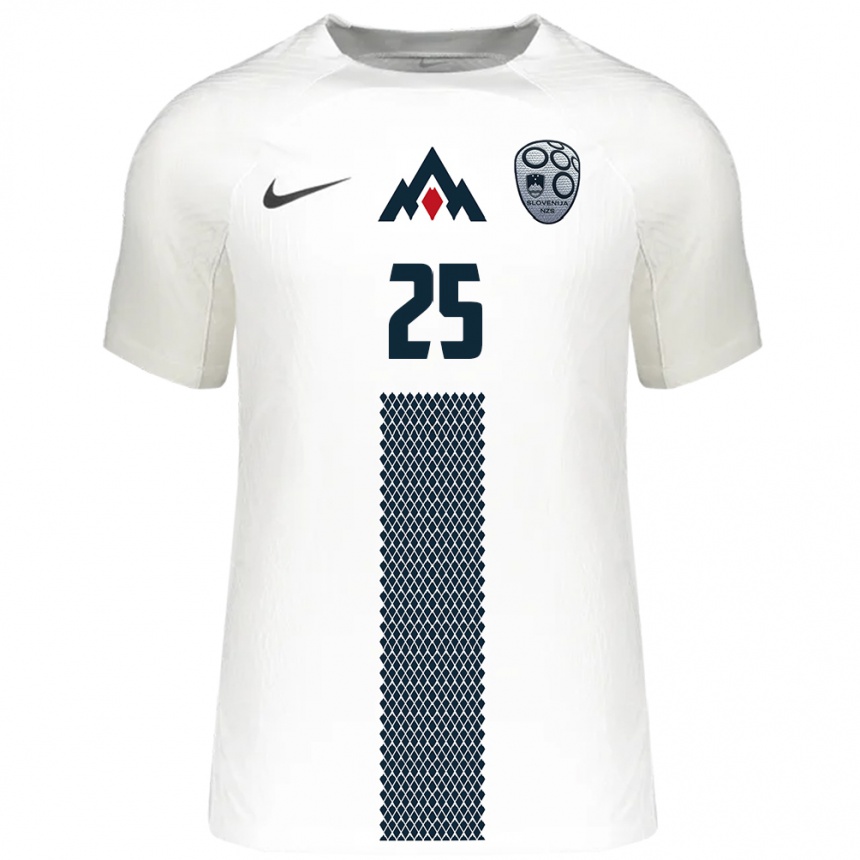 Women Football Slovenia Adrian Zeljkovic #25 White Home Jersey 24-26 T-Shirt Canada