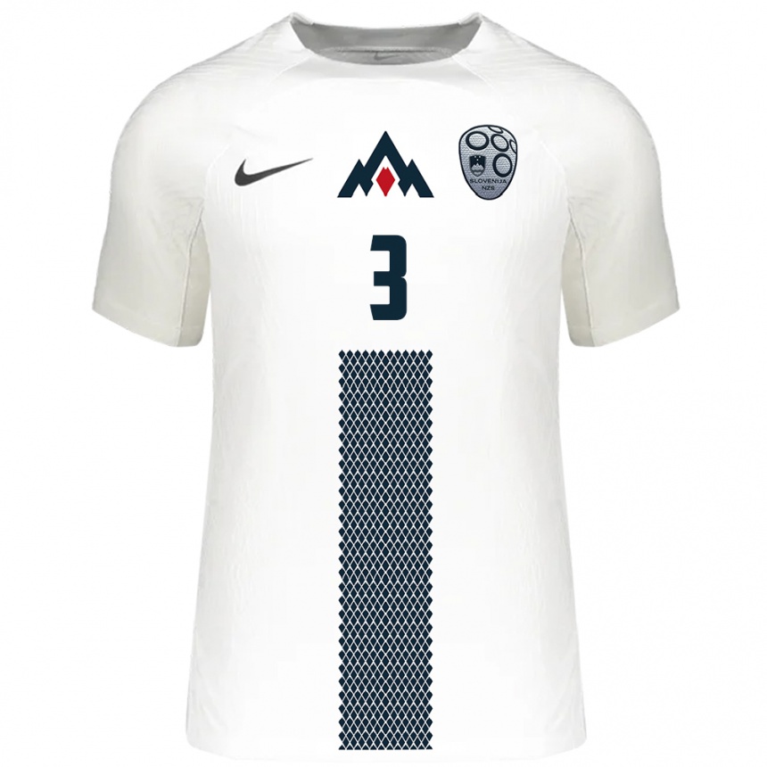 Women Football Slovenia Luka Poredos #3 White Home Jersey 24-26 T-Shirt Canada