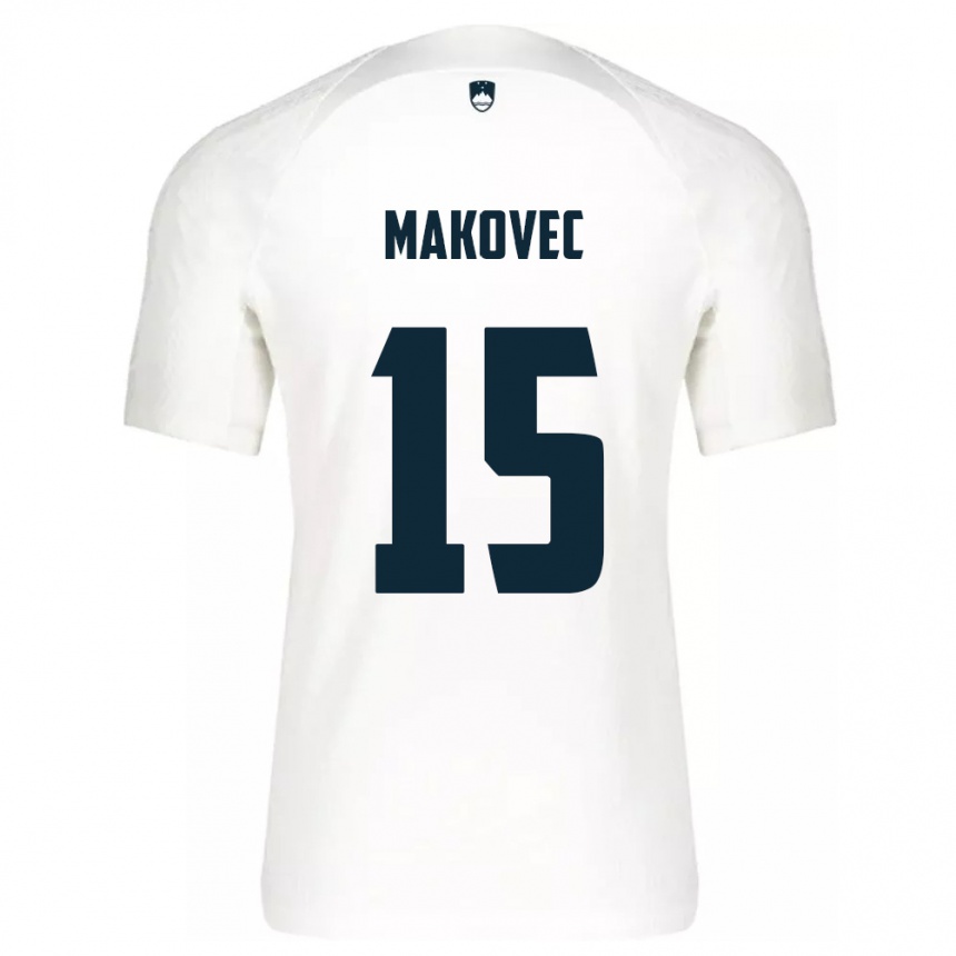 Women Football Slovenia Sara Makovec #15 White Home Jersey 24-26 T-Shirt Canada