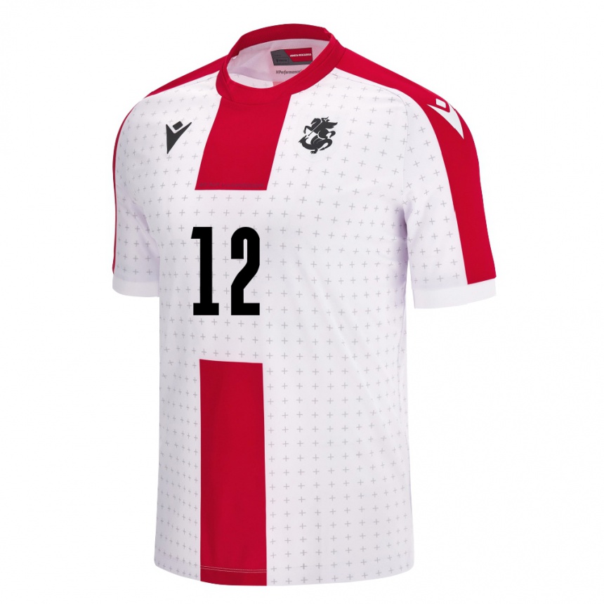 Women Football Georgia Tatia Gabunia #12 White Home Jersey 24-26 T-Shirt Canada