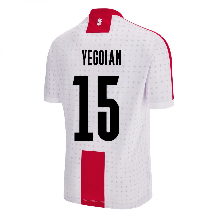 Women Football Georgia Irakli Yegoian #15 White Home Jersey 24-26 T-Shirt Canada