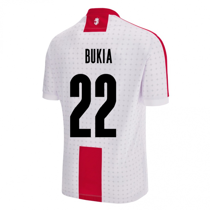 Women Football Georgia Davit Bukia #22 White Home Jersey 24-26 T-Shirt Canada