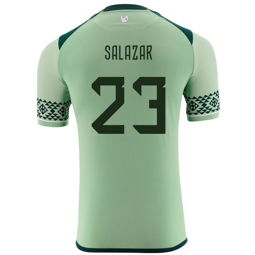 Women Football Bolivia Alba Salazar #23 Light Green Home Jersey 24-26 T-Shirt Canada