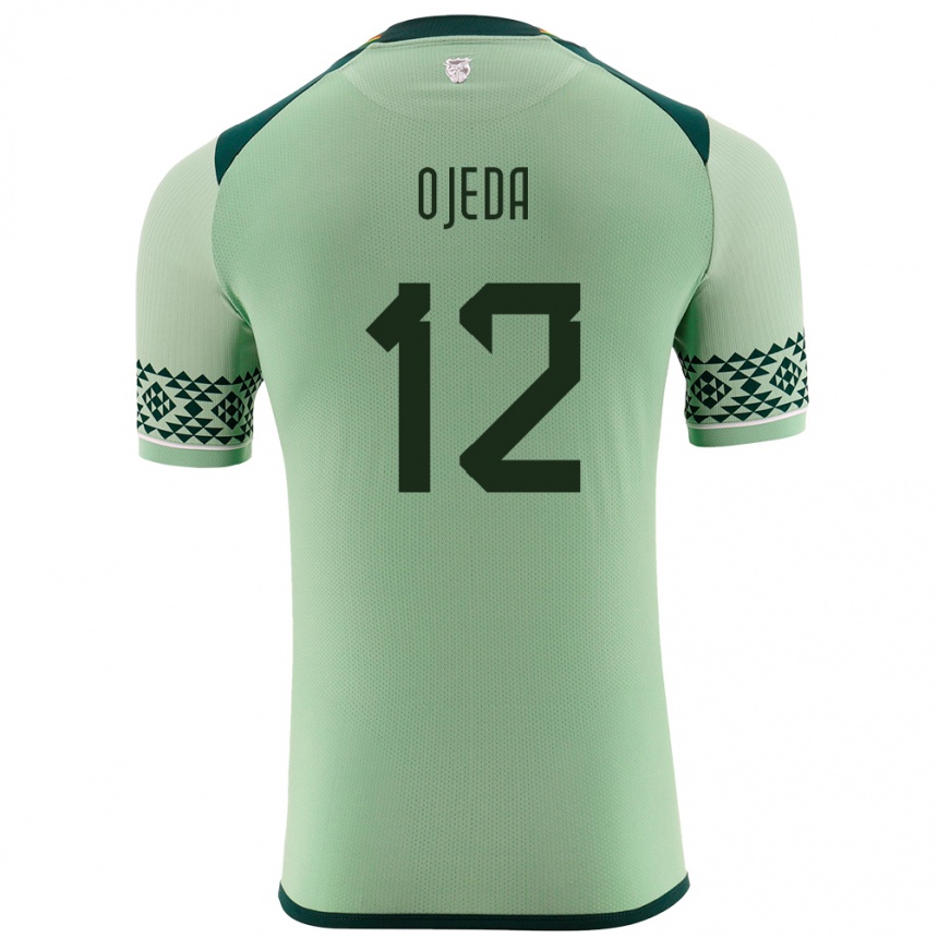 Women Football Bolivia Vanessa Ojeda #12 Light Green Home Jersey 24-26 T-Shirt Canada