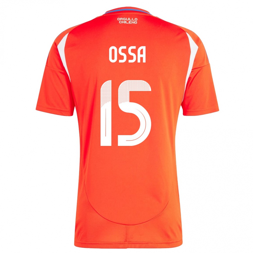 Women Football Chile Diego Ossa #15 Red Home Jersey 24-26 T-Shirt Canada