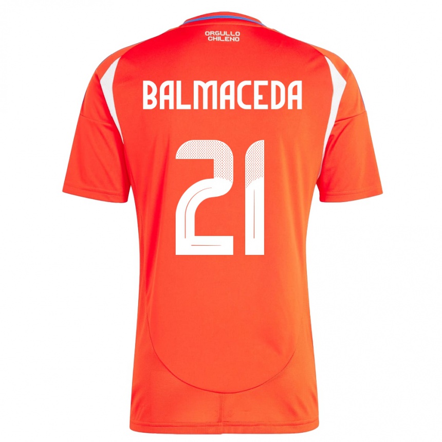 Women Football Chile Rosario Balmaceda #21 Red Home Jersey 24-26 T-Shirt Canada