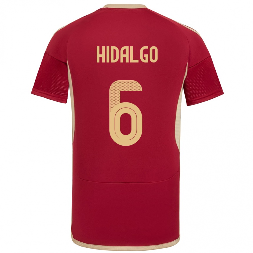 Women Football Venezuela Rai Hidalgo #6 Burgundy Home Jersey 24-26 T-Shirt Canada