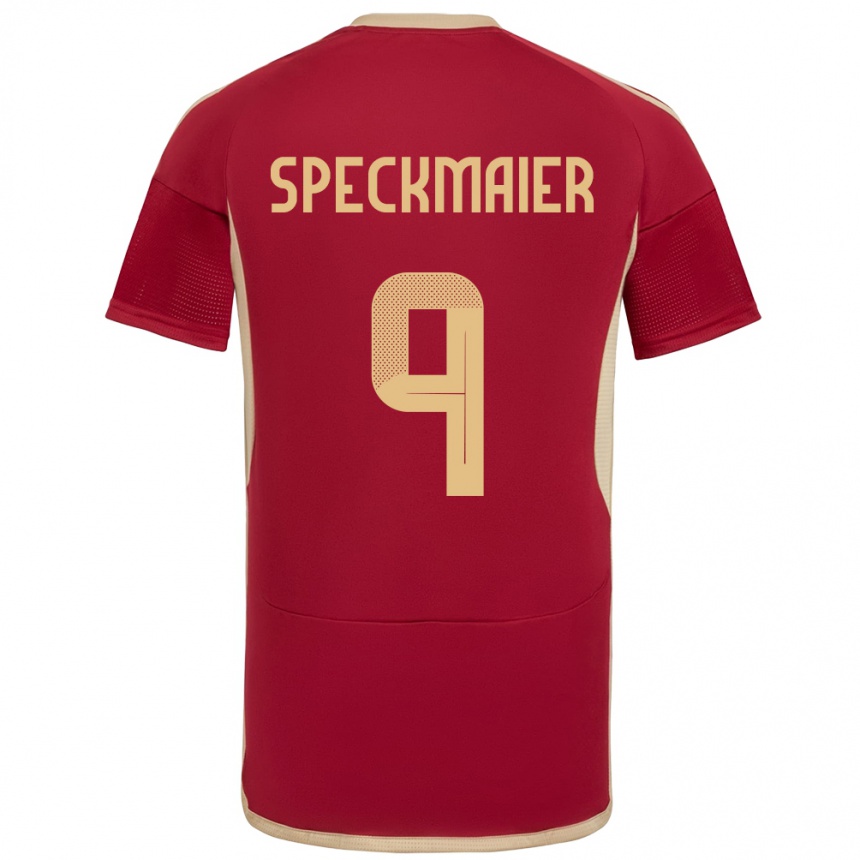 Women Football Venezuela Mariana Speckmaier #9 Burgundy Home Jersey 24-26 T-Shirt Canada