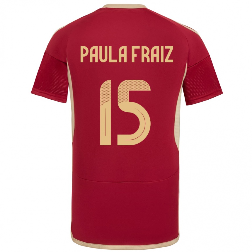 Women Football Venezuela Ana Paula Fraiz #15 Burgundy Home Jersey 24-26 T-Shirt Canada