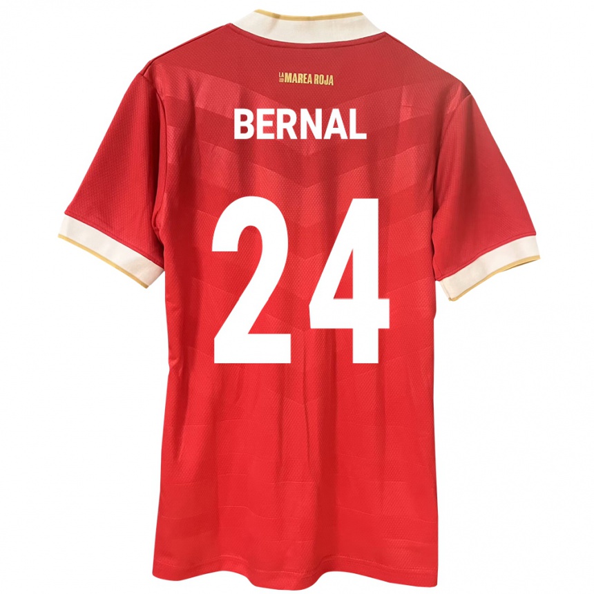 Women Football Panama Kevin Bernal #24 Red Home Jersey 24-26 T-Shirt Canada