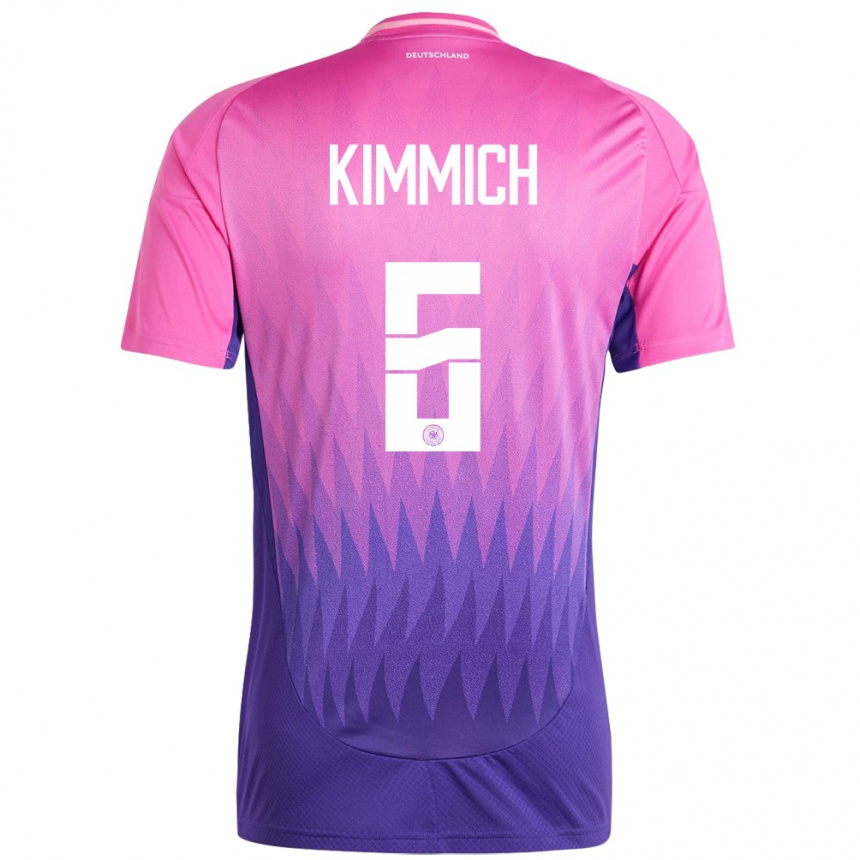 Women Football Germany Joshua Kimmich #6 Pink Purple Away Jersey 24-26 T-Shirt Canada