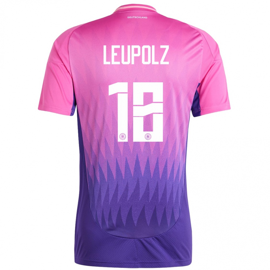 Women Football Germany Melanie Leupolz #18 Pink Purple Away Jersey 24-26 T-Shirt Canada