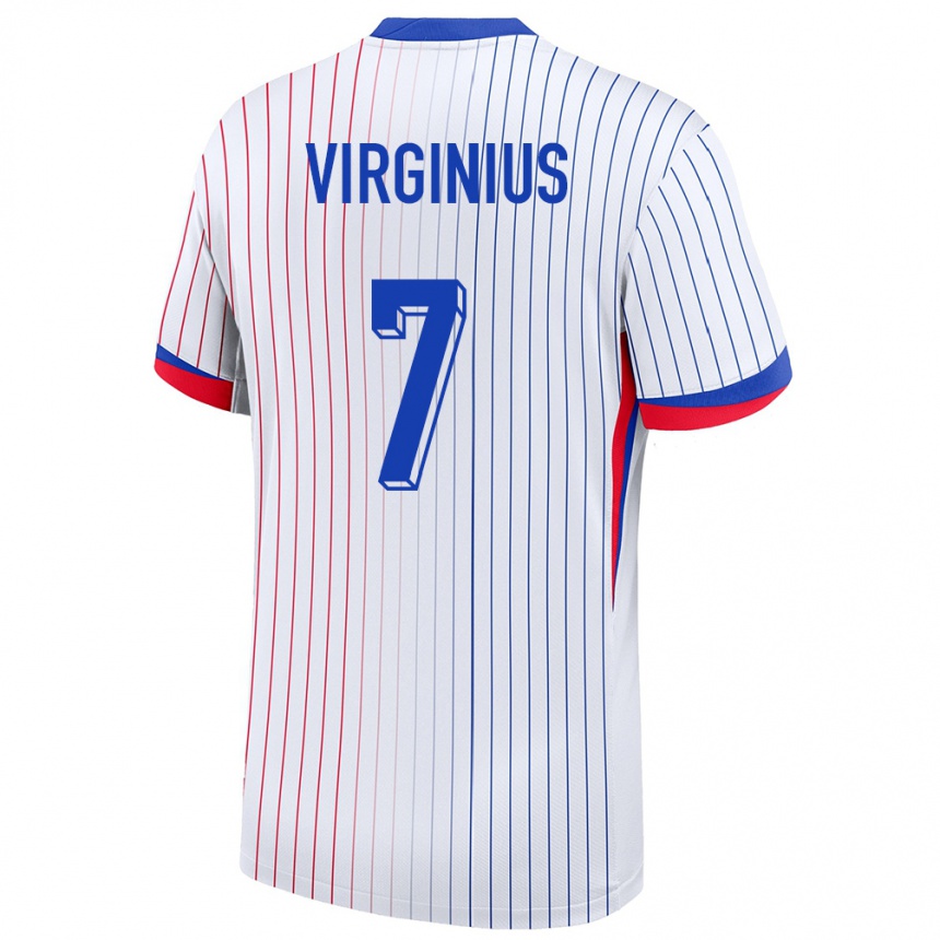 Women Football France Alan Virginius #7 White Away Jersey 24-26 T-Shirt Canada