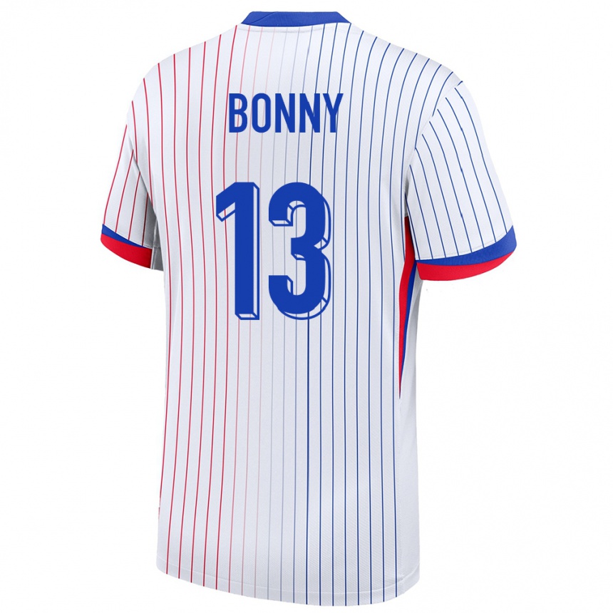 Women Football France Ange Yoan Bonny #13 White Away Jersey 24-26 T-Shirt Canada