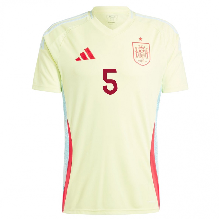 Women Football Spain Yarek Gasiorowski #5 Yellow Away Jersey 24-26 T-Shirt Canada