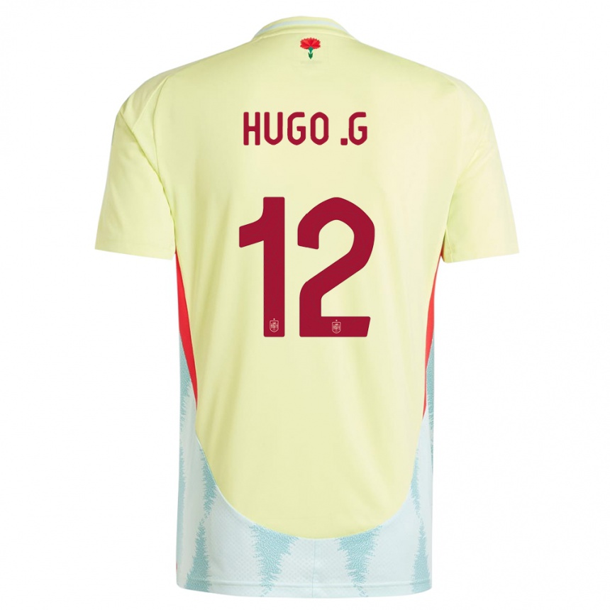 Women Football Spain Hugo Guillamon #12 Yellow Away Jersey 24-26 T-Shirt Canada