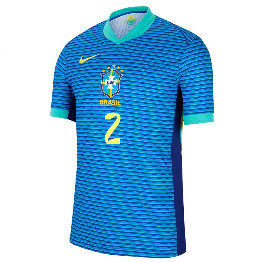 Women Football Brazil Danilo #2 Blue Away Jersey 24-26 T-Shirt Canada