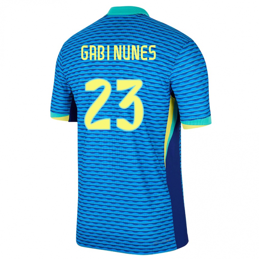 Women Football Brazil Gabi Nunes #23 Blue Away Jersey 24-26 T-Shirt Canada