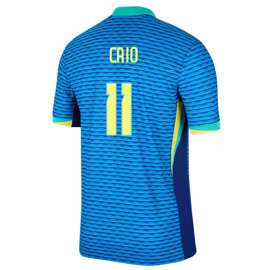 Women Football Brazil Caio #11 Blue Away Jersey 24-26 T-Shirt Canada