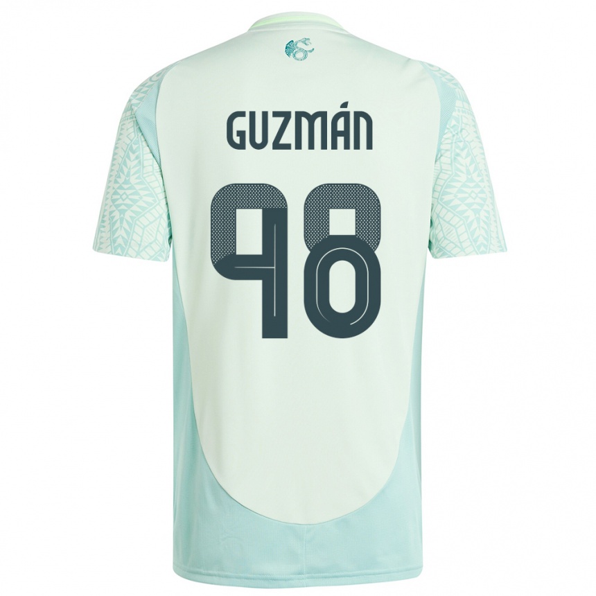 Women Football Mexico Kinberly Guzman #98 Linen Green Away Jersey 24-26 T-Shirt Canada