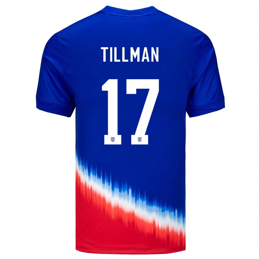 Women Football United States Malik Tillman #17 Blue Away Jersey 24-26 T-Shirt Canada