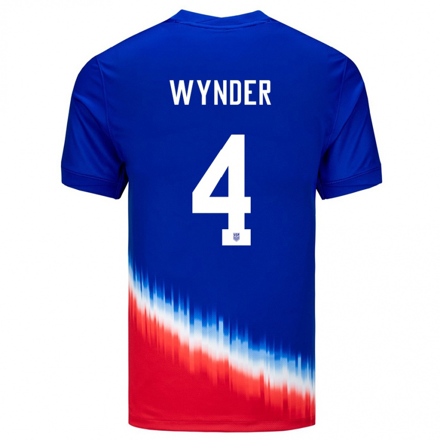 Women Football United States Joshua Wynder #4 Blue Away Jersey 24-26 T-Shirt Canada