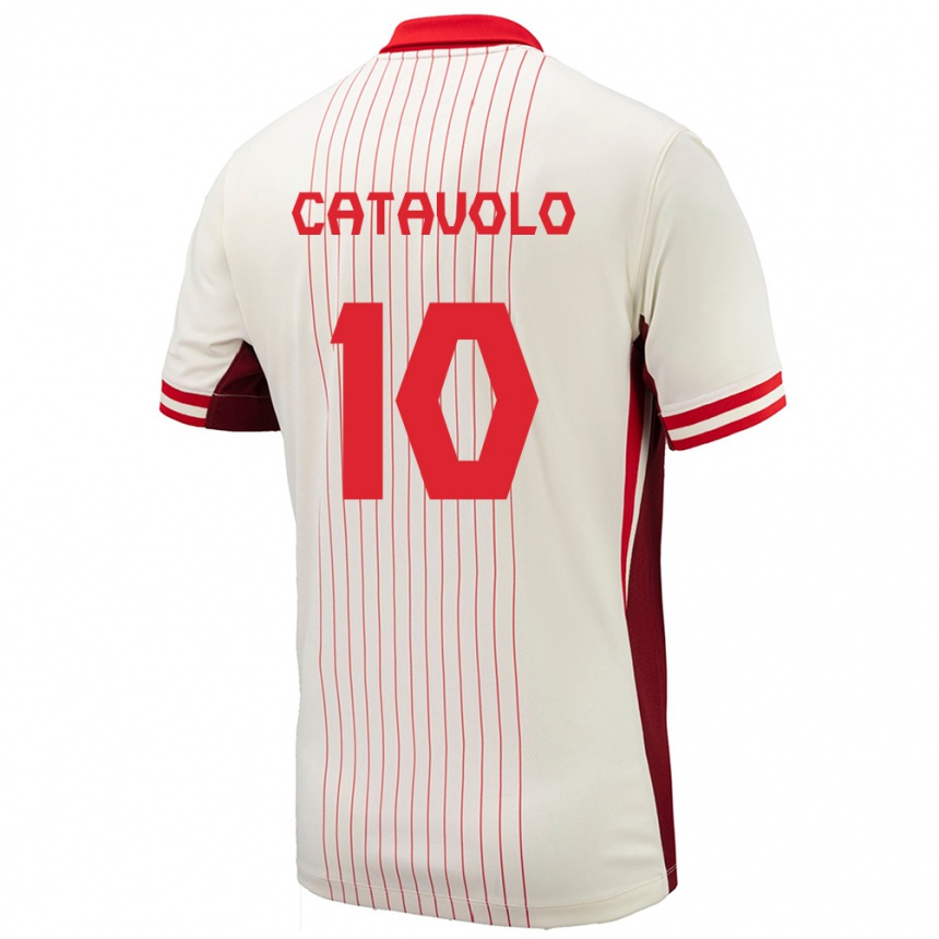 Women Football Canada Matthew Catavolo #10 White Away Jersey 24-26 T-Shirt Canada