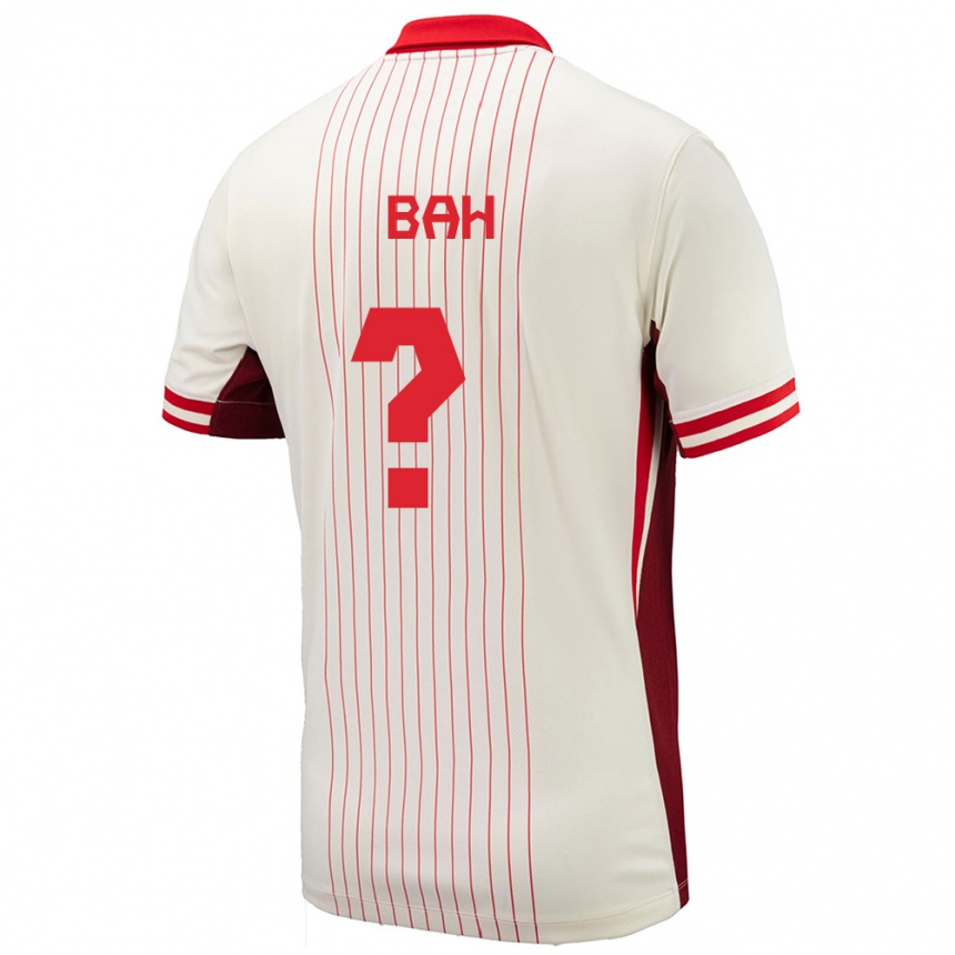 Women Football Canada Elage Bah #0 White Away Jersey 24-26 T-Shirt Canada