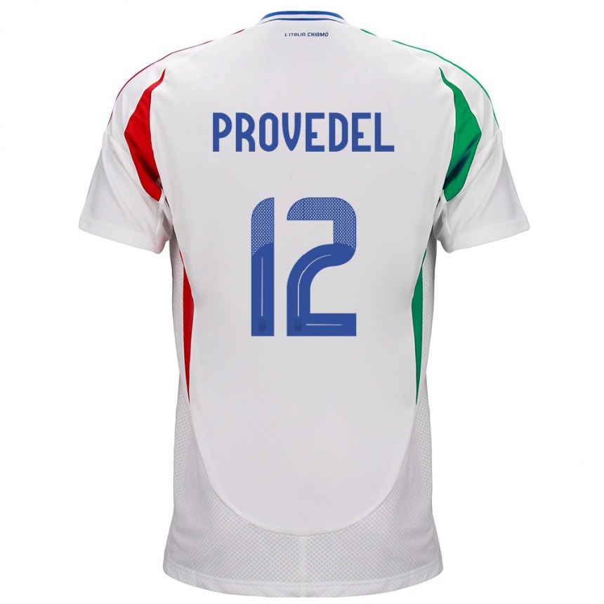 Women Football Italy Ivan Provedel #12 White Away Jersey 24-26 T-Shirt Canada